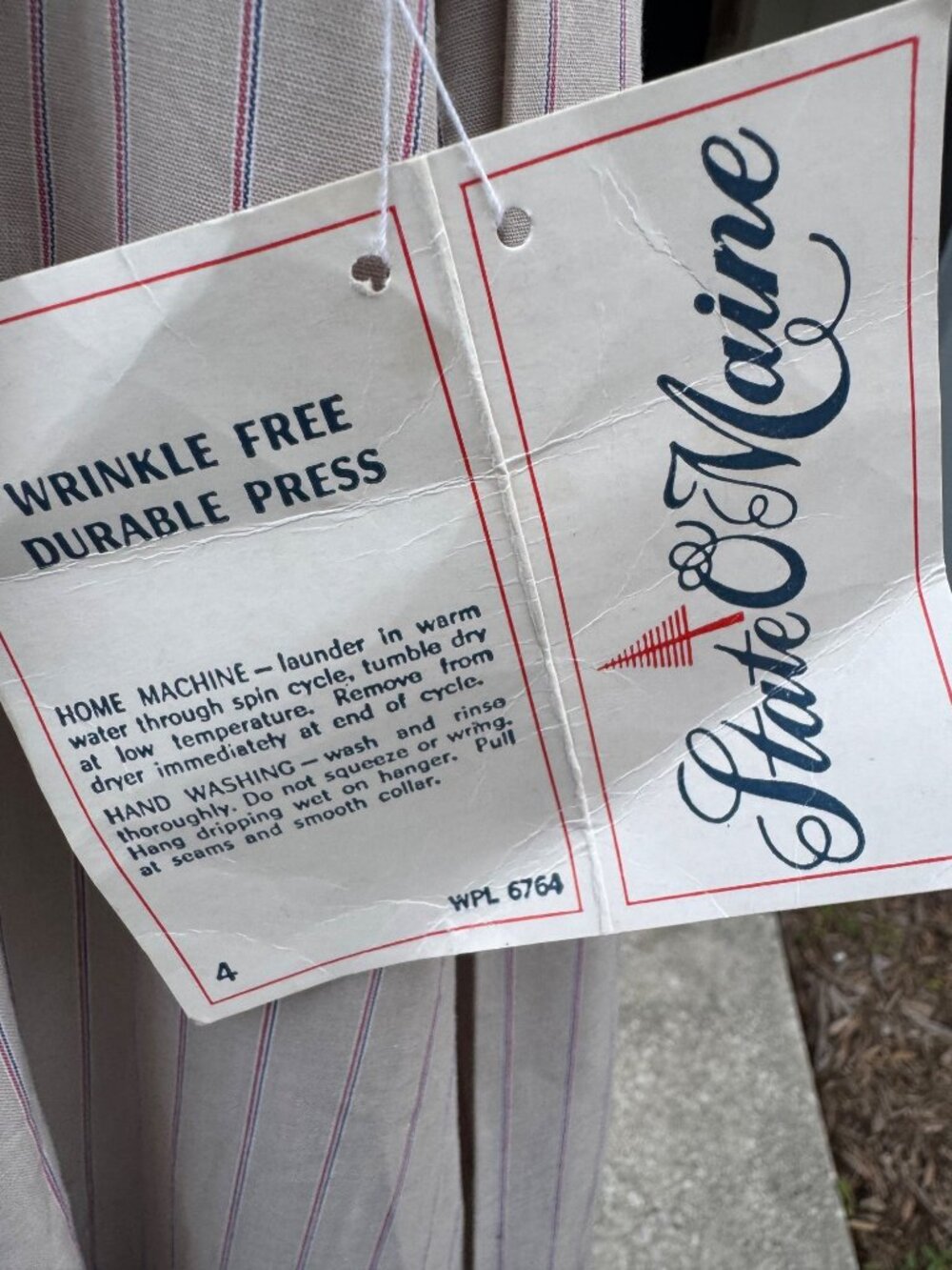 State O Maine Robe Mens One Size Cotton Blend Pinstripe Bathrobe NOS Vintage - Picture 6 of 8